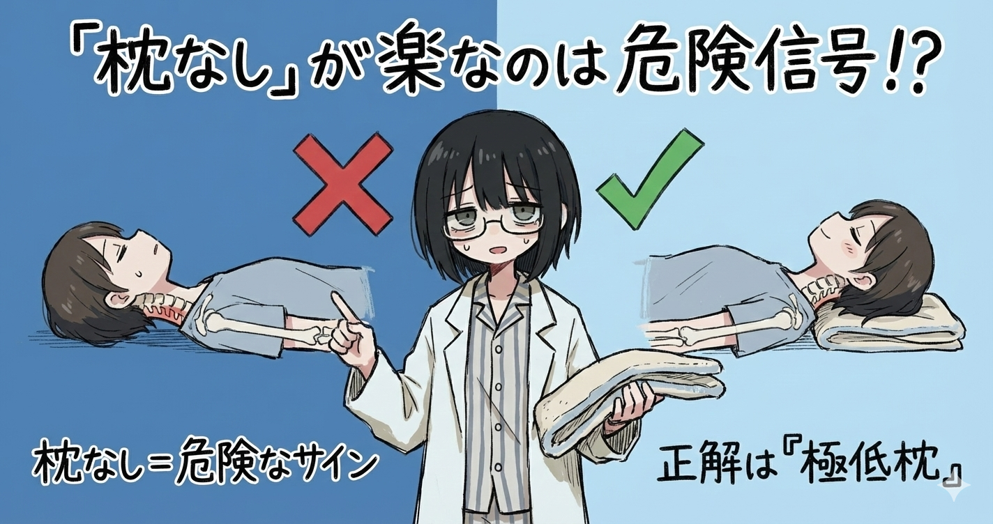 「枕なし」が楽なのは危険信号！？