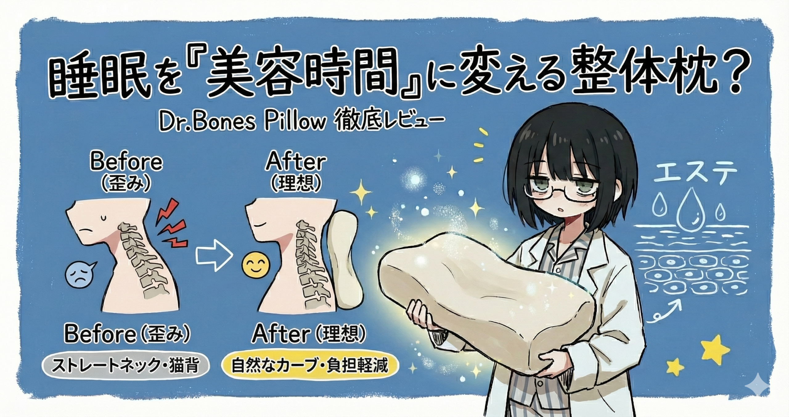 睡眠を『美容時間』に変える整体枕？Dr.Bones Pillow徹底レビュー