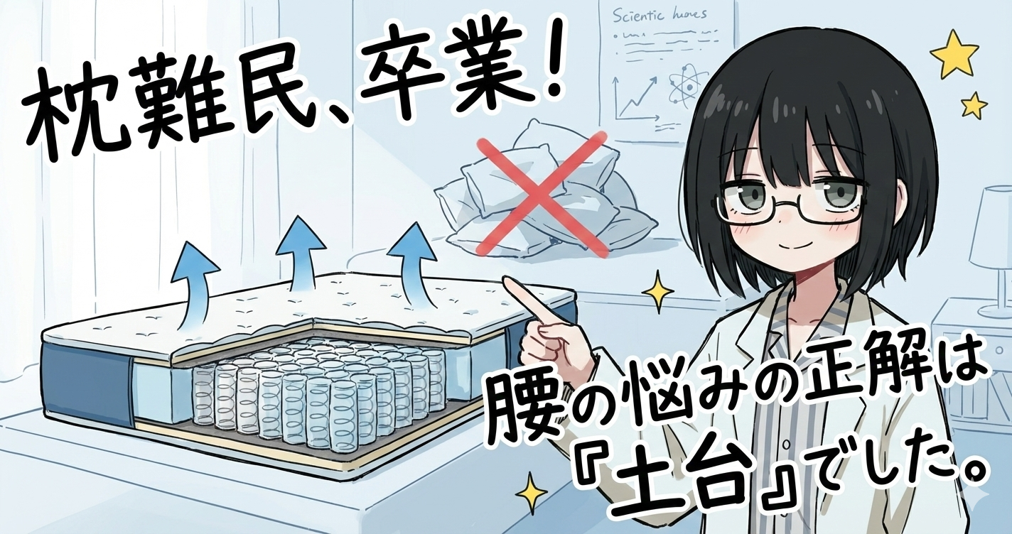 枕難民、卒業！腰の悩みの正解は「土台」でした